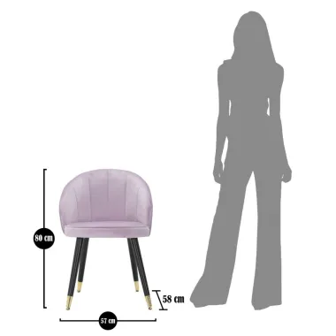 Krzesło LOTY Różowe 57 58 80 cm